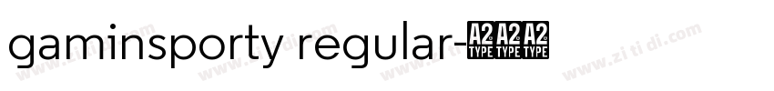 gaminsporty regular字体转换